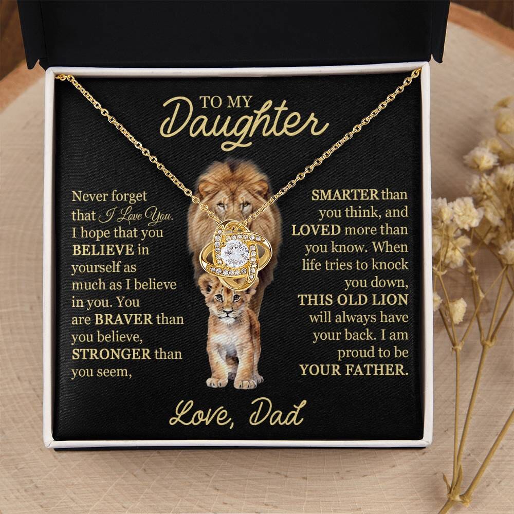 Beautiful Gift for Daughter from Dad "This Old Lion" Necklace