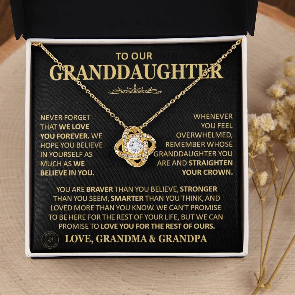 Beautiful Gift for Granddaughter From Grandma and Grandpa Necklace