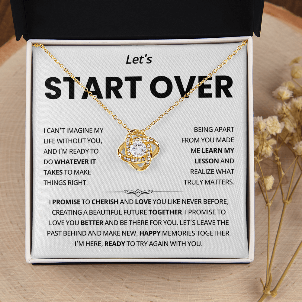 Valentine's Day Soulmate Jewelry, Love Knot Necklace for Women