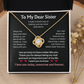 Women's Day Sister Necklace, Best Friend Gift From Brother & Sis