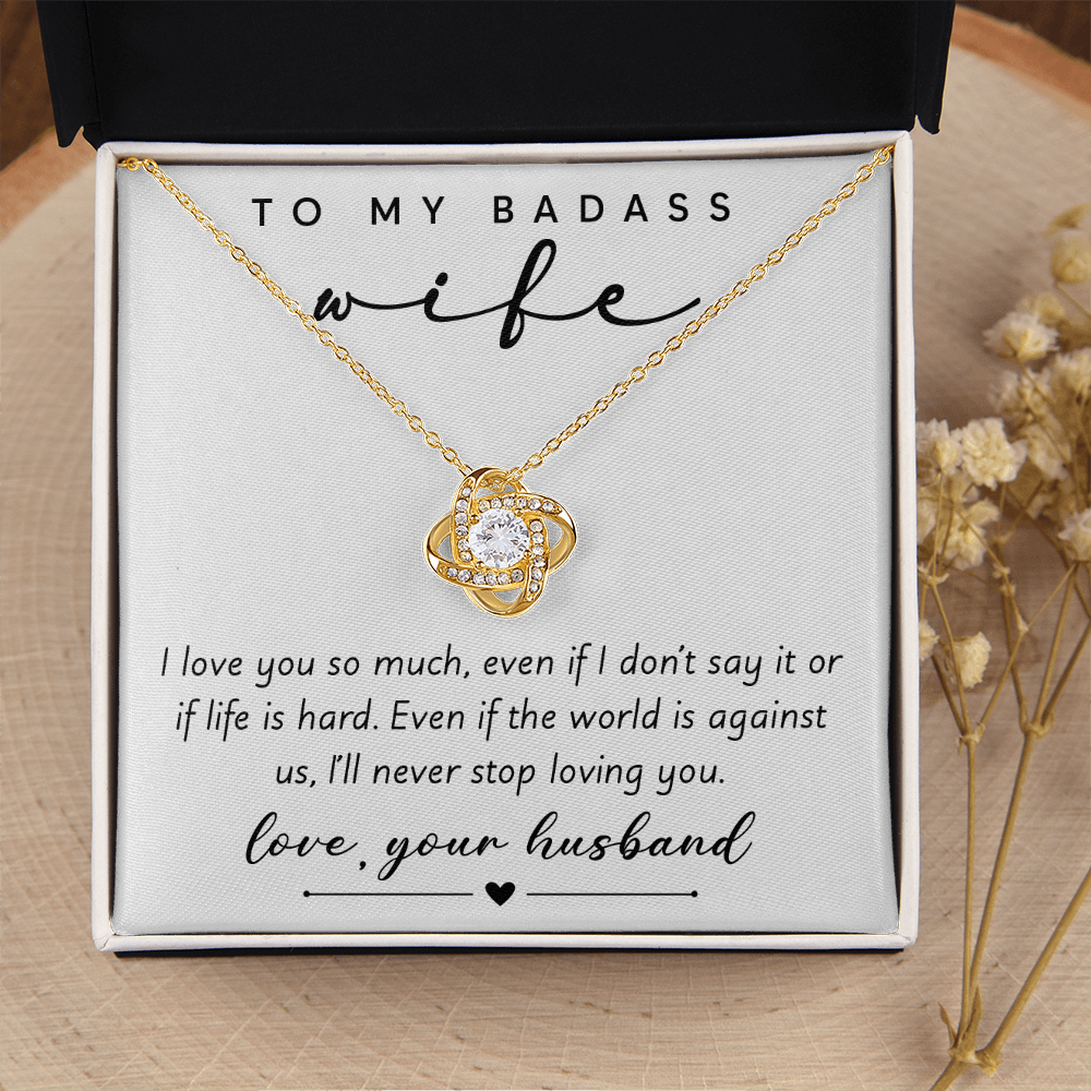 To My Precious Wife –  You Are My Happiness, My Strength – Gift Necklace for Her