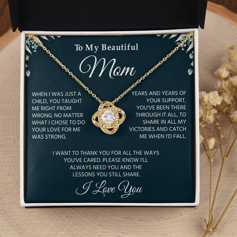 To My Mom I Know It's Not Easy for a Woman to Raise a Man - Necklace