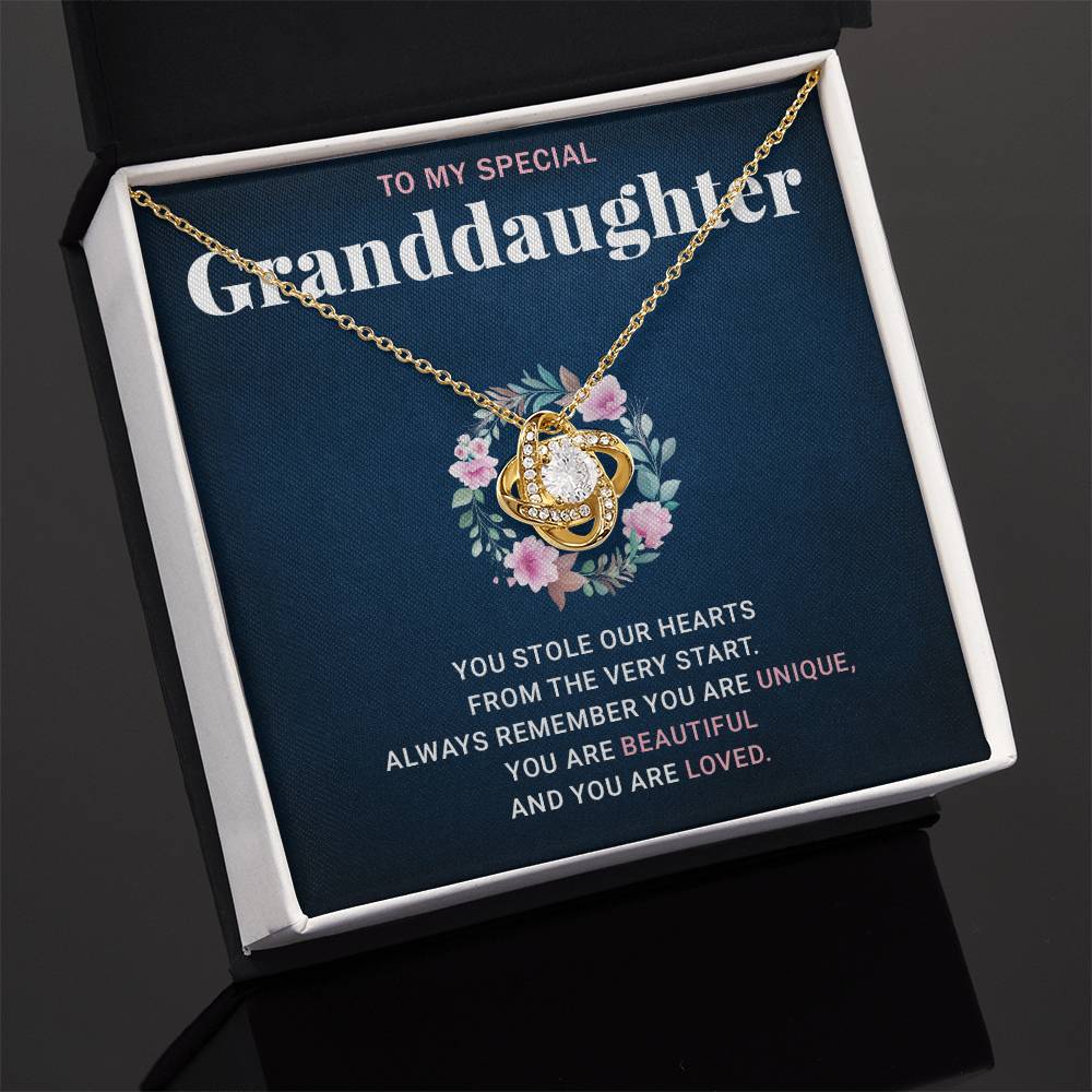 To My Granddaughter Graduation Birthday Pendant Jewelry with Message Card and Gift Box