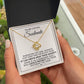 To My Loving Soulmate Love Knot Necklace, 14K White Gold Finish, 18K Yellow Gold Finish