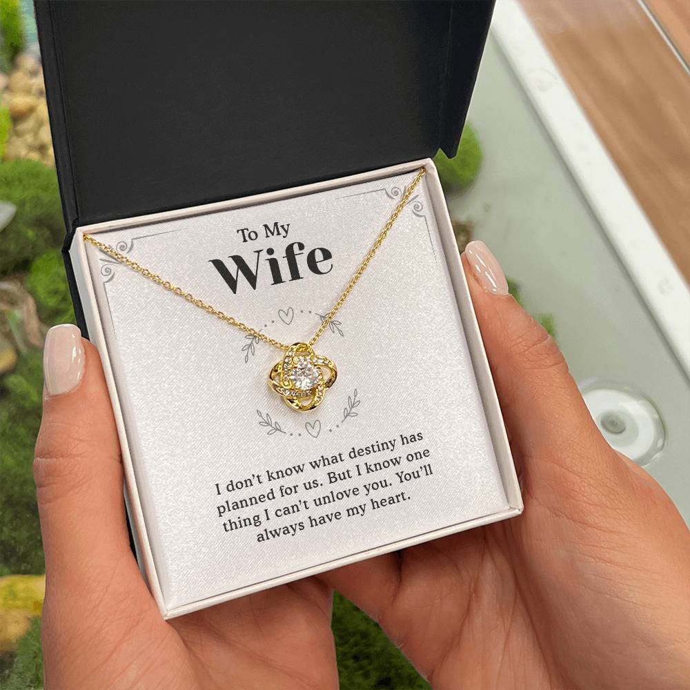 To My Wife Necklace from Husband - Romantic Soulmate Jewelry Gift for Birthday, Christmas, or Anniversary