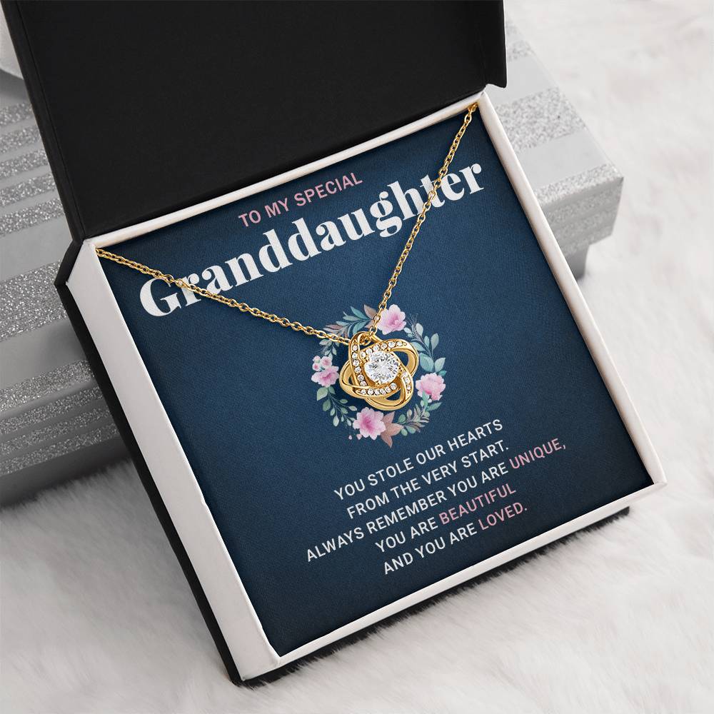 To My Granddaughter Graduation Birthday Pendant Jewelry with Message Card and Gift Box