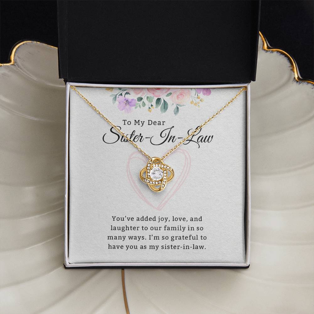 Sister In Law Gifts Necklace From Mother in Law To My Bonus Sister In Law Honor Pendant Jewelry with Message Card and Gift Box