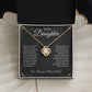 To Our Daughter Necklace With Heartfelt Message Card & Gift Box