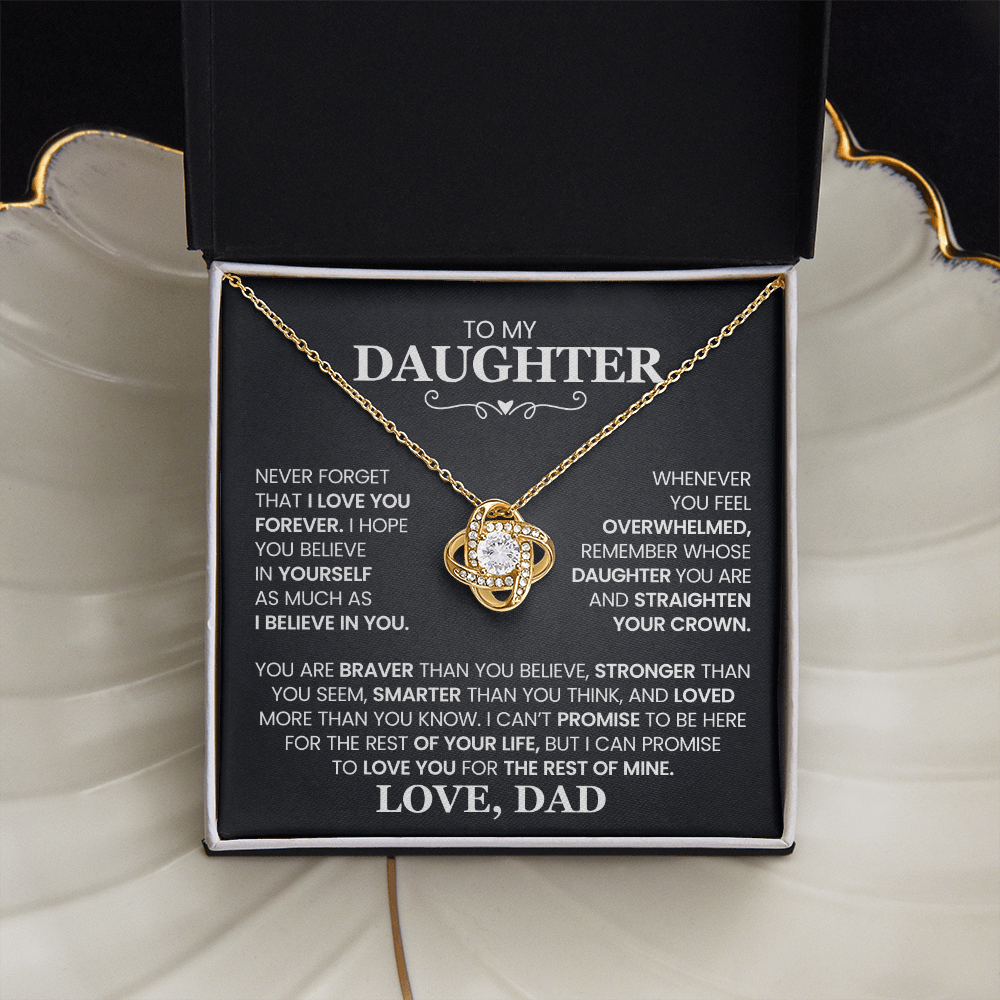To My Daughter - Hold This Necklace Close to Feel My Love