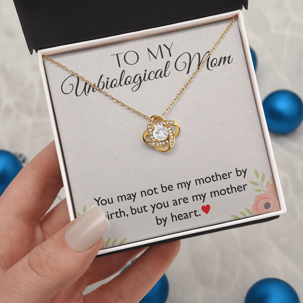 To My Unbiological Mom – Love Knot Necklace Gift for a Cherished Bonus Mom