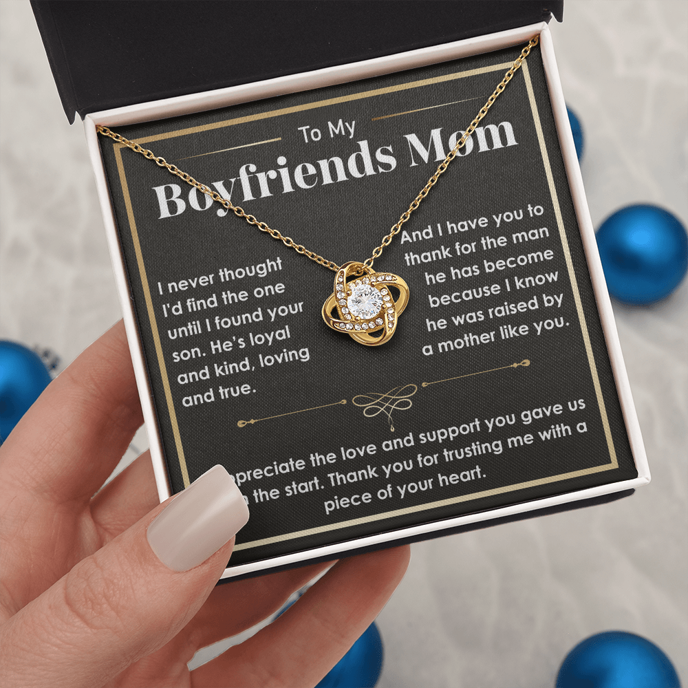 To My Boyfriend's Mom Necklace – Best Sentimental Gift for Boyfriend's Mom, Gifts for My Boyfriend's Mom