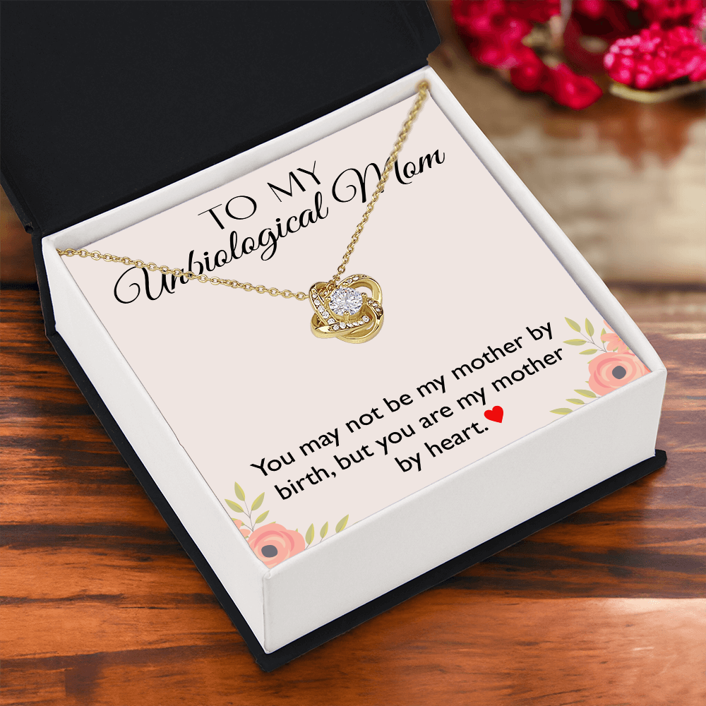 To My Unbiological Mom – Love Knot Necklace Gift for a Cherished Bonus Mom