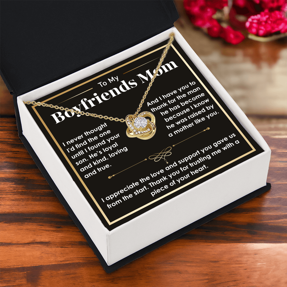 To My Boyfriend's Mom Necklace – Best Sentimental Gift for Boyfriend's Mom, Gifts for My Boyfriend's Mom