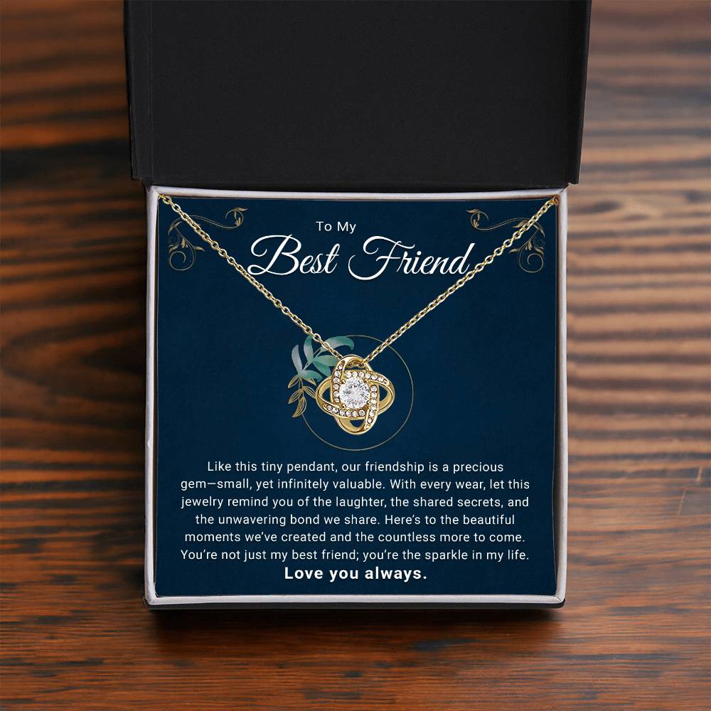 Best Friend Gift Necklace - Love Knot Jewelry for BFFs - A Meaningful Token of Friendship to Cherish Special Moments Together