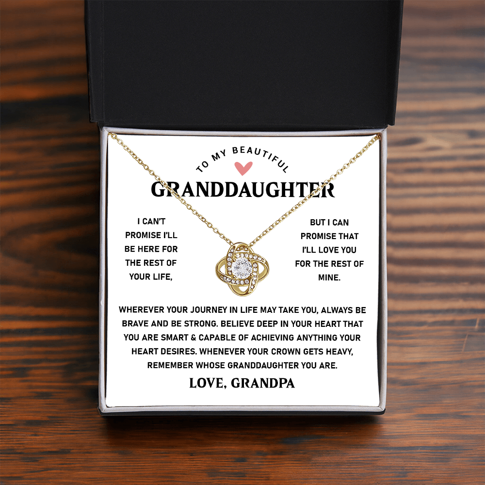 Granddaughter Necklace Pendant Jewelry With Message Card Gift Box