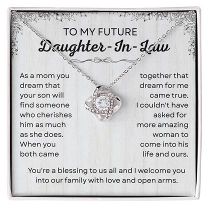 Future Daughter-in-law Wedding Gift - Love Knot Jewelry for Bride