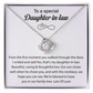 To My Daughter-in-law, We Both Love the Same Man, Love Knot Necklace