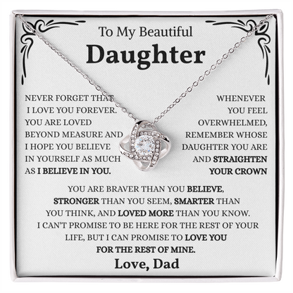 To My Amazing Daughter - the Most Beautiful Chapters of My Life - Necklace