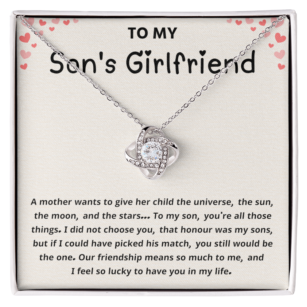 To My Son's Girlfriend Gift From Mom - Necklace for Birthday, Mother's Day
