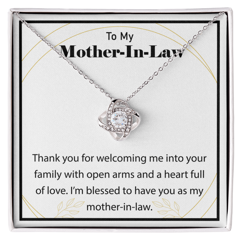 Elegant Love Knot Necklace for Mother-in-Law – A Heartfelt Gift to Show Love and Appreciation