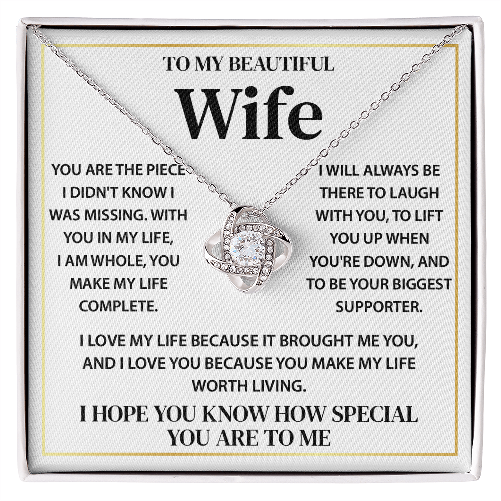 To My Wife - You're My Dream - Love Knot Necklace