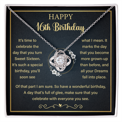 Love Knot Necklace Gift Ideas for a 16 Years Old Birthday Girl