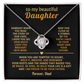 To My Beautiful Daughter - You Have My Heart - Sterling Silver Necklace