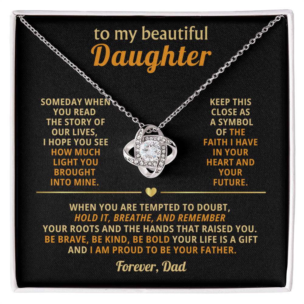 To My Beautiful Daughter - You Have My Heart - Sterling Silver Necklace