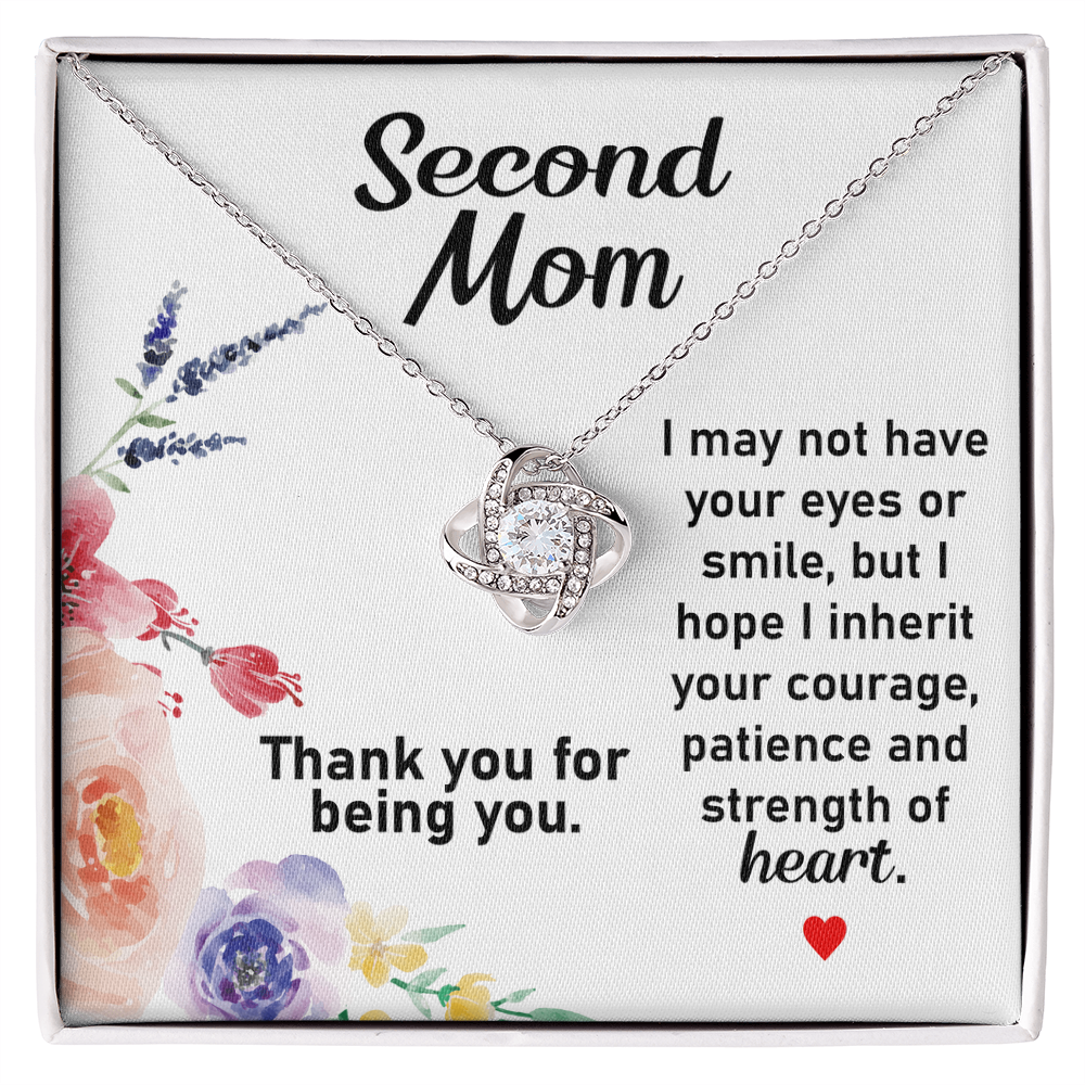 Second Mom Love Knot Necklace – A Meaningful Jewelry Gift for Bonus Moms