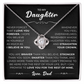 To My Amazing Daughter - the Most Beautiful Chapters of My Life - Love Knot Necklace