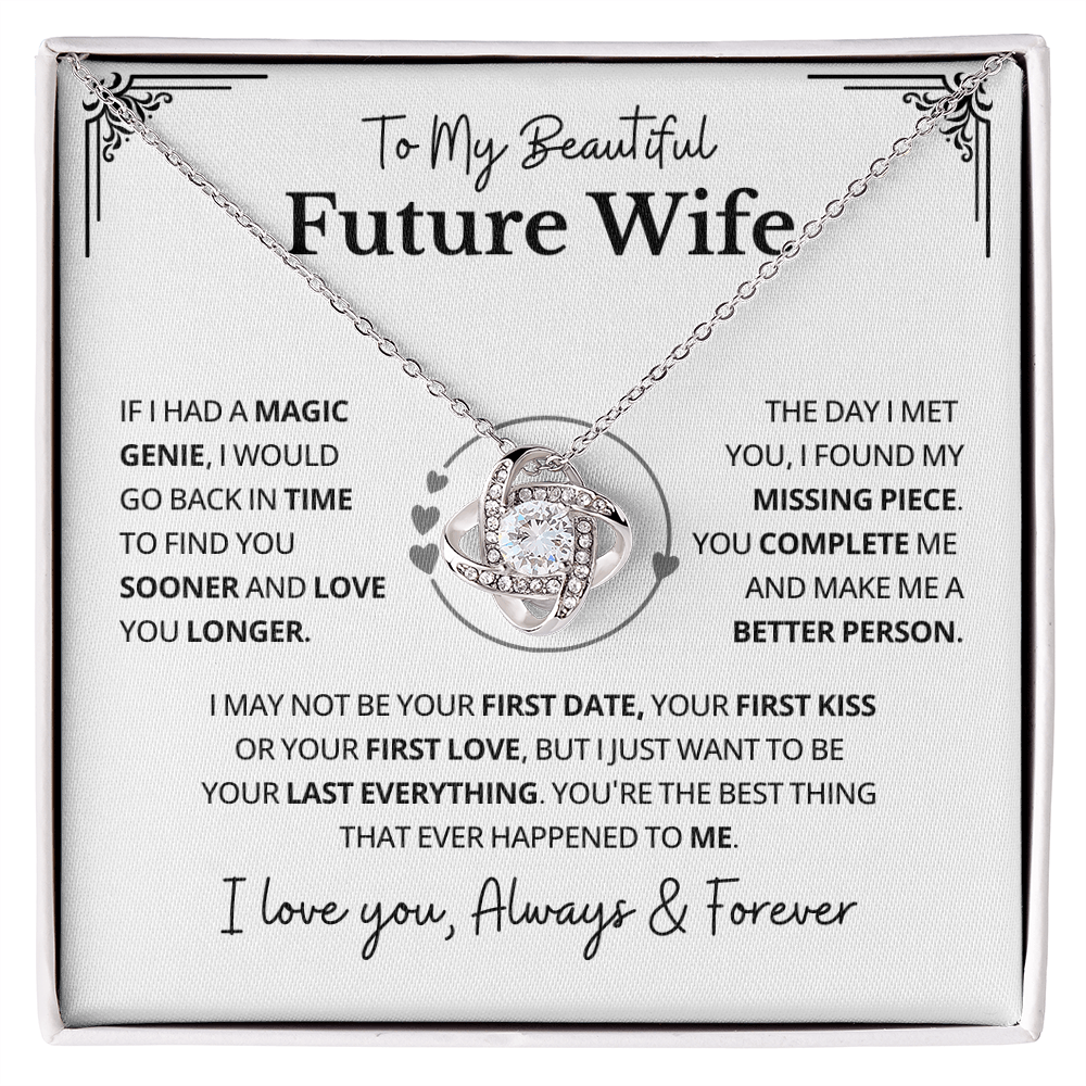 To My Future Wife Necklace From Husband, Valentine's Gifts for Girlfriend