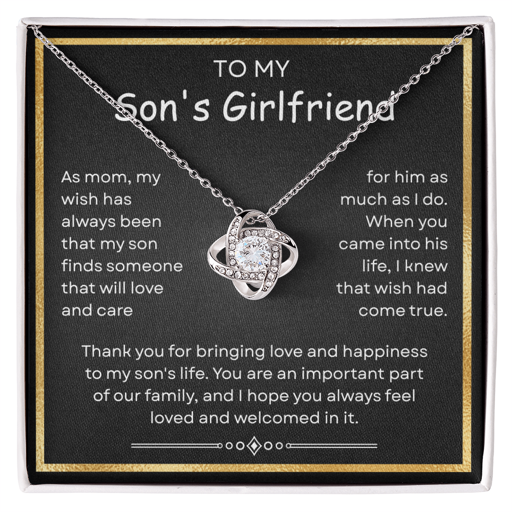 To My Son's Gf Necklace - Gifts for Mother's Day , Birthday, Graduation
