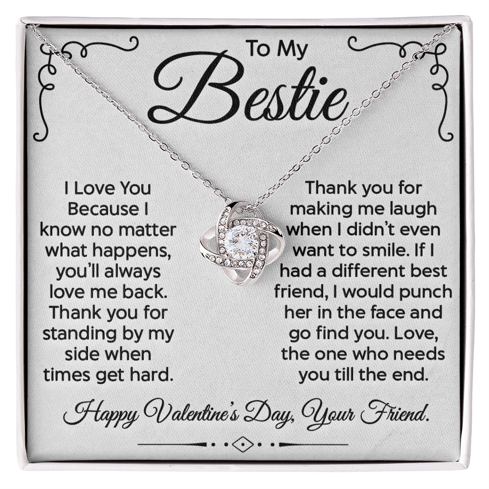 Love Knot Necklace – Thoughtful Friendship Gift for Best Friend on Valentine’s Day