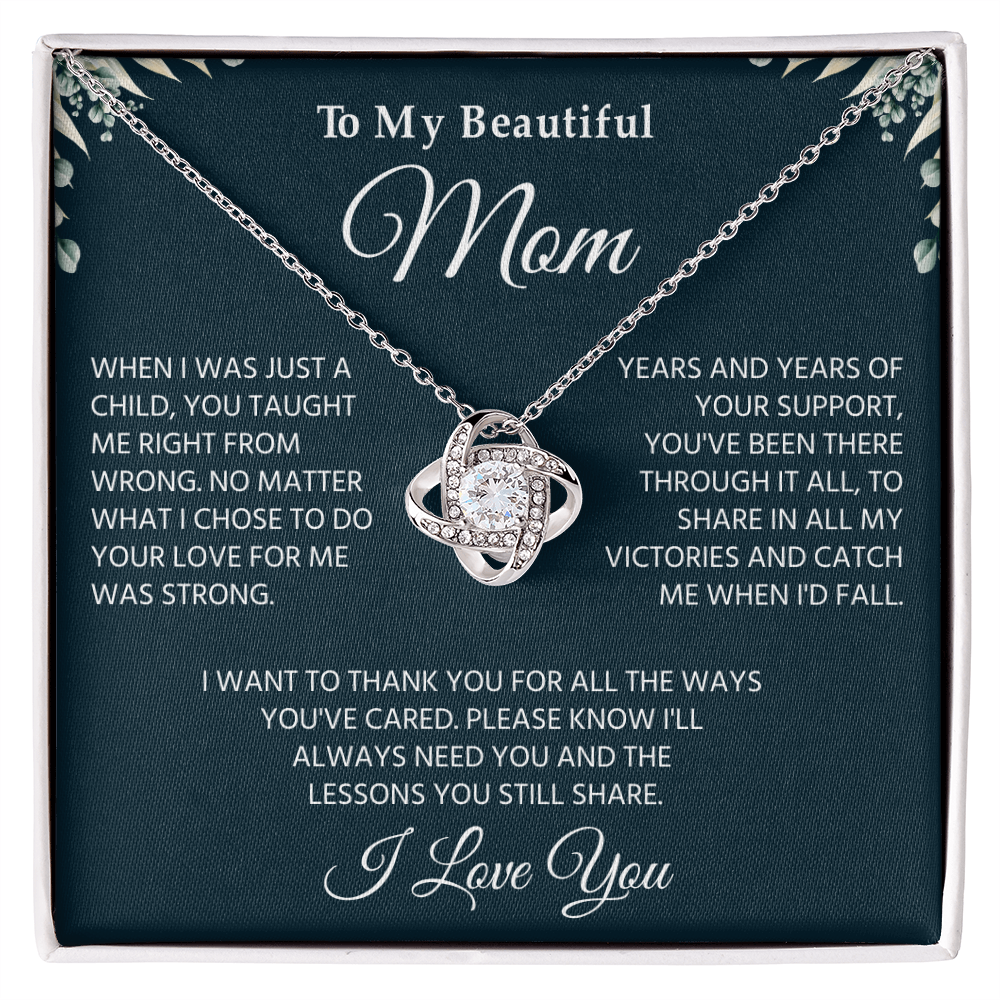 To My Mom I Know It's Not Easy for a Woman to Raise a Man - Necklace