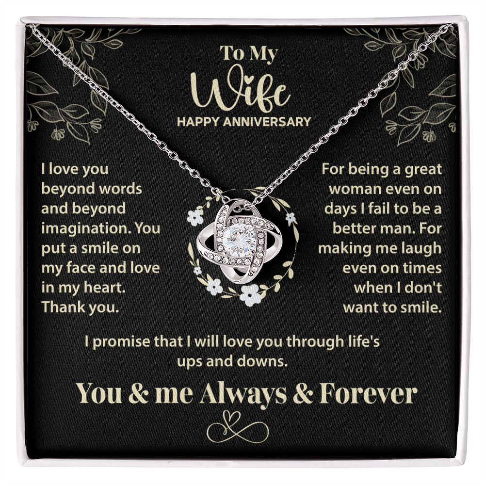 Love Knot Necklace for Wife – Timeless Jewelry Keepsake, A Symbol of Everlasting Love from Husband