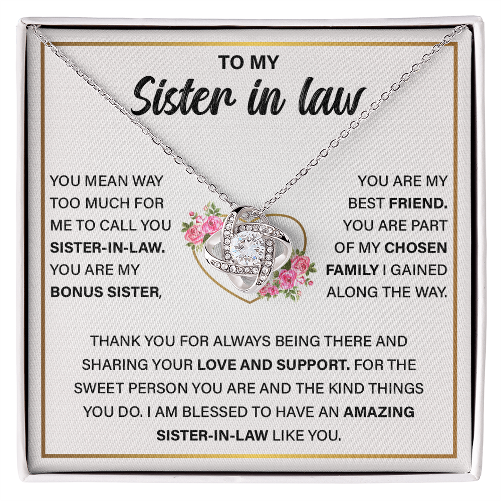 To My Sister-in-law - You Are My Best Friend - Love Knot Necklace