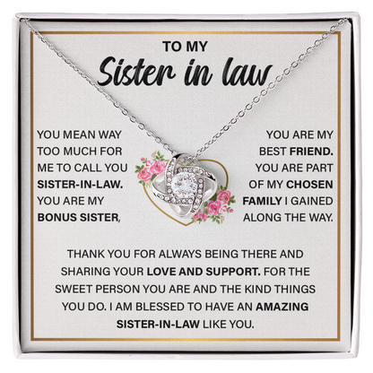 To My Sister-in-law - You Are My Best Friend - Love Knot Necklace