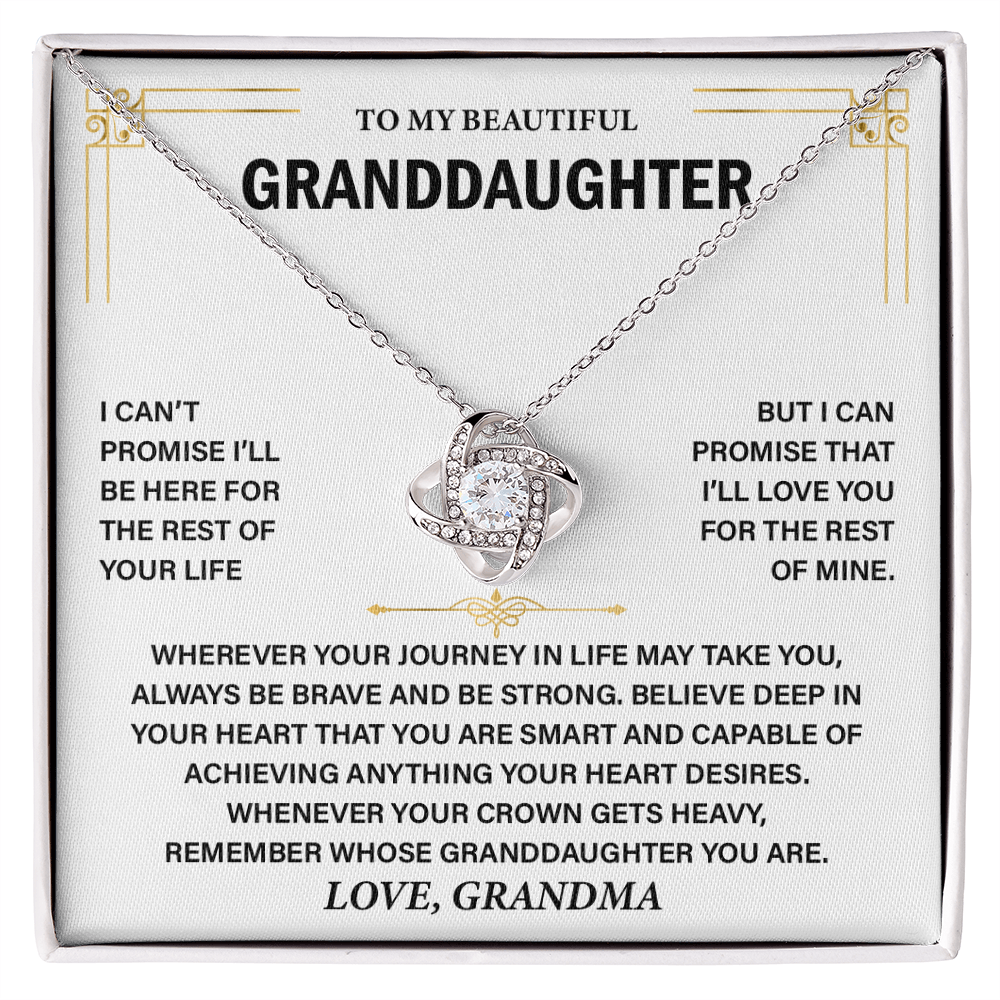 To  My Granddaughter Necklace Gifts From Grandma - Christmas and Birthday Present