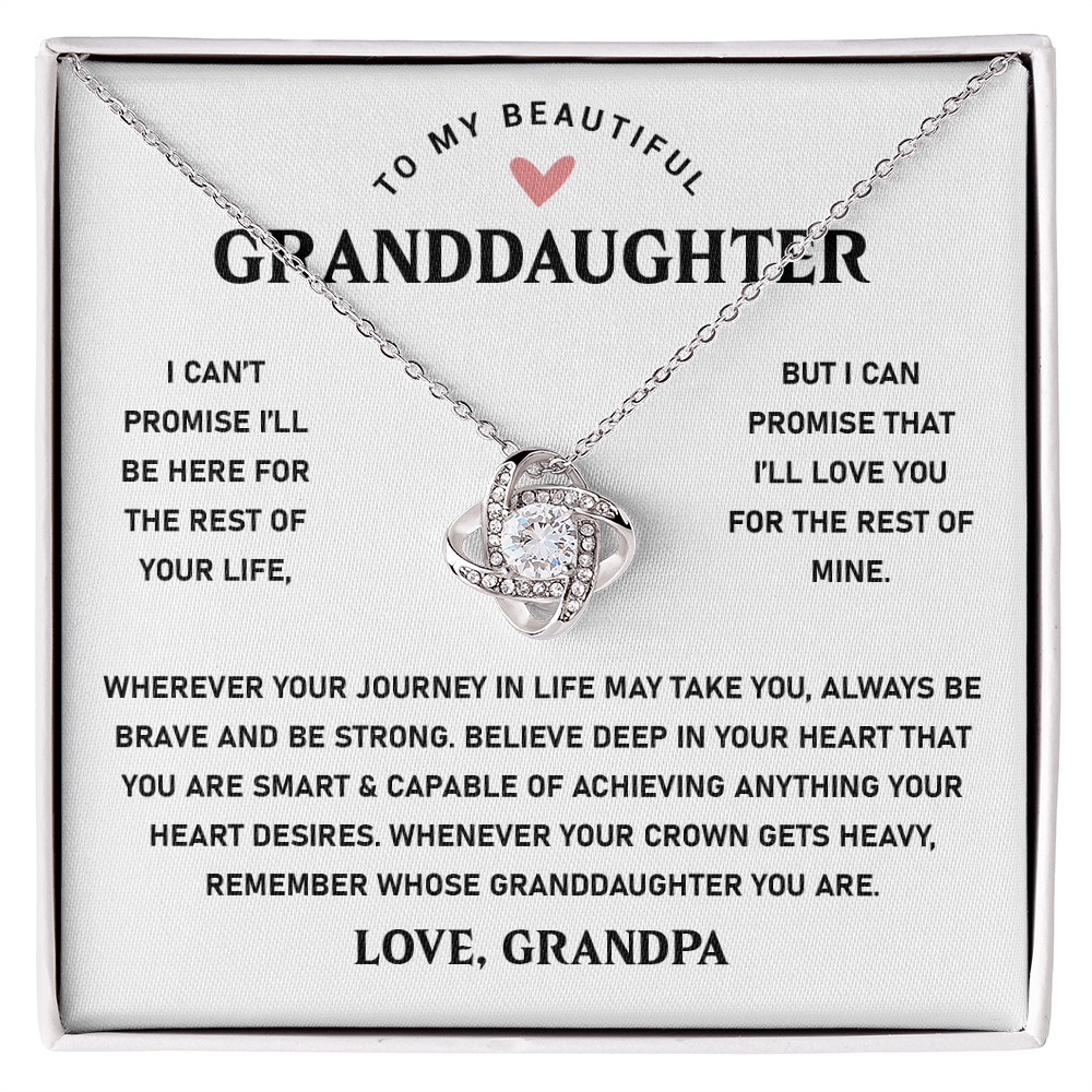 Granddaughter Necklace Pendant Jewelry With Message Card Gift Box