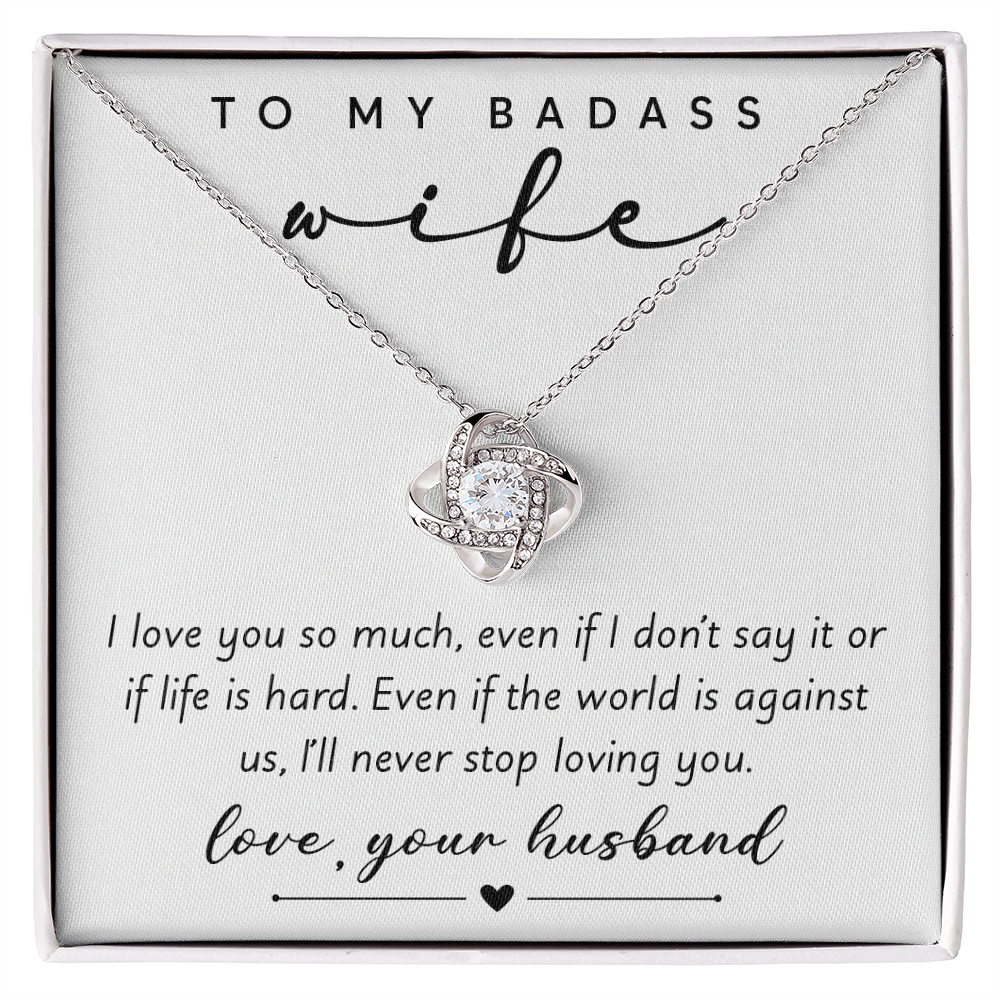 To My Precious Wife –  You Are My Happiness, My Strength – Gift Necklace for Her