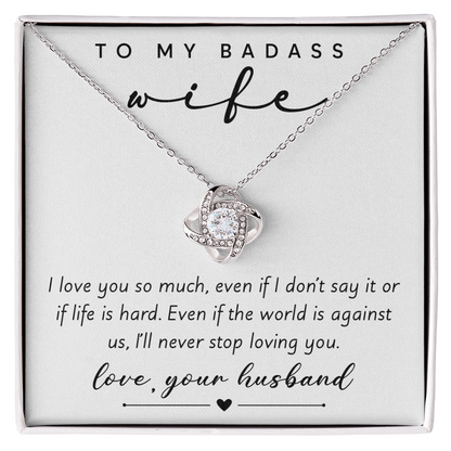 To My Precious Wife –  You Are My Happiness, My Strength – Gift Necklace for Her