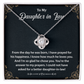 To My Daughter-in-law, Believe in Yourself- Love Knot Necklace