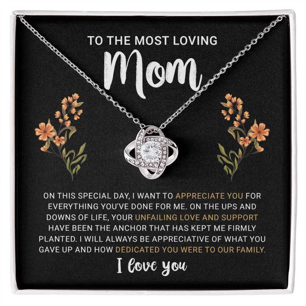 Birthday Gifts for Mom from Daughter or Son Christmas Presents For Mom, Unique Gift Ideas To My Mom Necklace Jewelry with Message Card and Gift Box