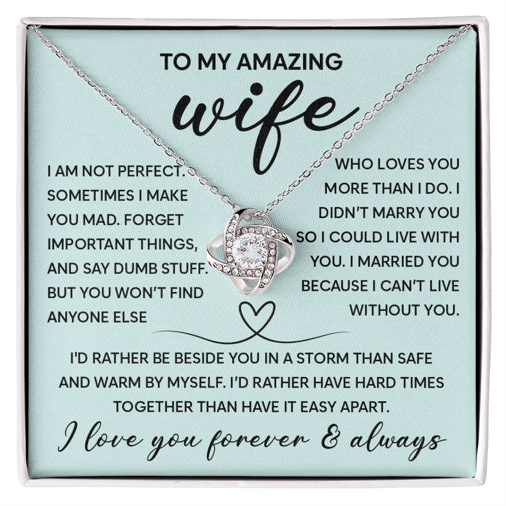 Necklace to My Wife From Husband Forever Love, Gift for Wives