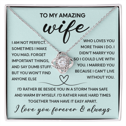 Necklace to My Wife From Husband Forever Love, Gift for Wives