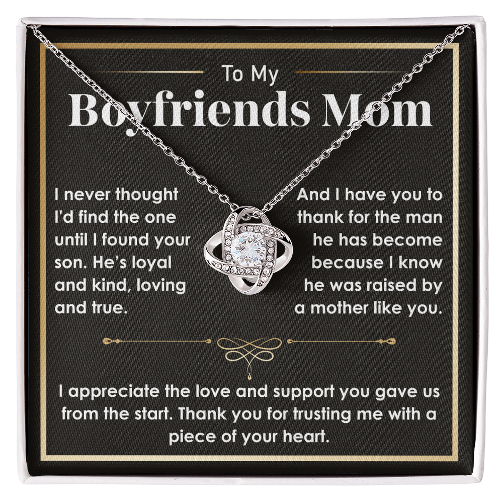 To My Boyfriend's Mom Necklace – Best Sentimental Gift for Boyfriend's Mom, Gifts for My Boyfriend's Mom