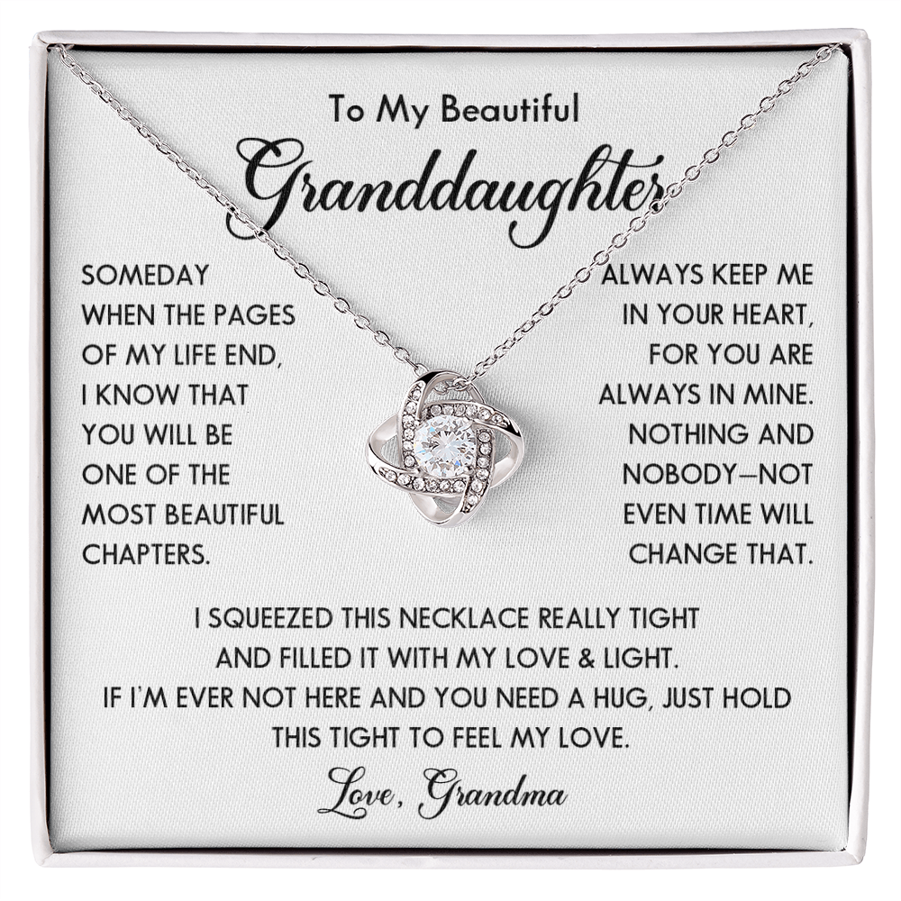 Love Knot Necklace for Granddaughter With Heartfelt Gift Box