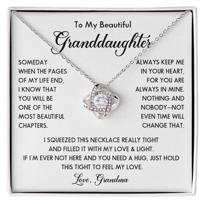 Love Knot Necklace for Granddaughter With Heartfelt Gift Box