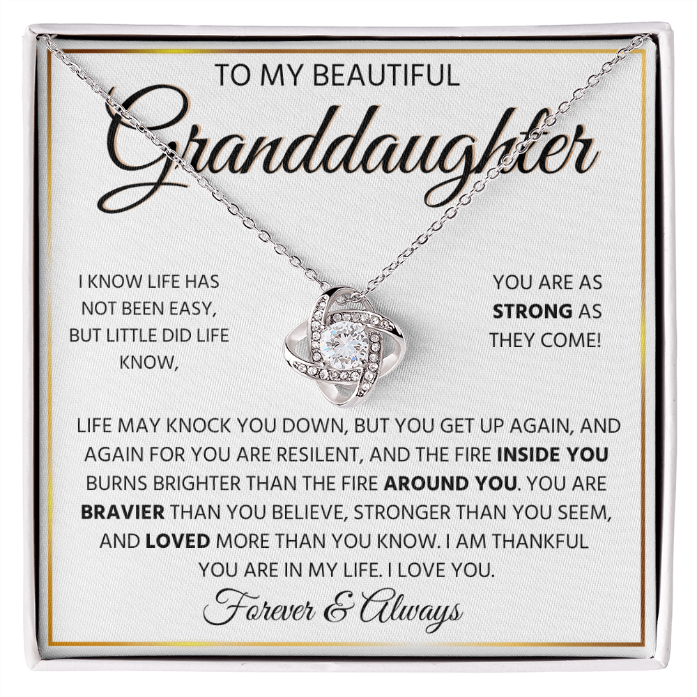 To My Granddaughter | Always Keep Me in Your Heart | Forever Love Necklace