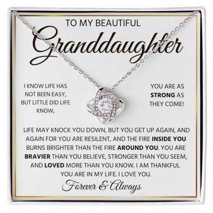 To My Granddaughter | Always Keep Me in Your Heart | Forever Love Necklace